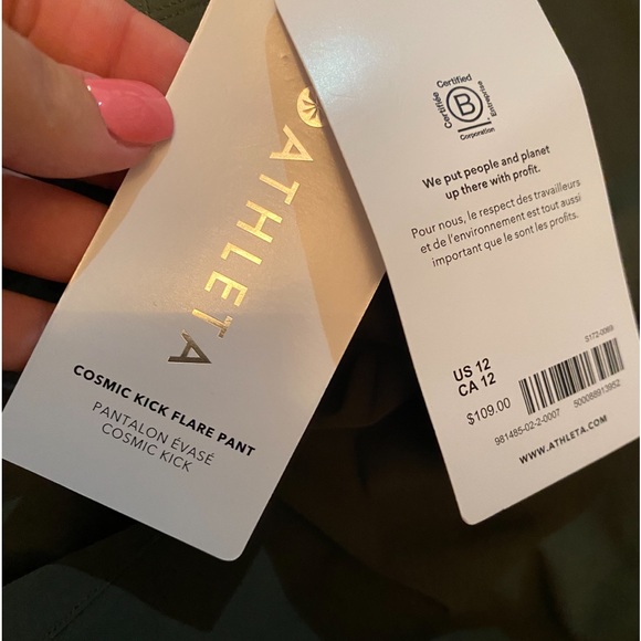 Athleta Cosmic Kick Flare Pant // Aspen Olive - Picture 11 of 13